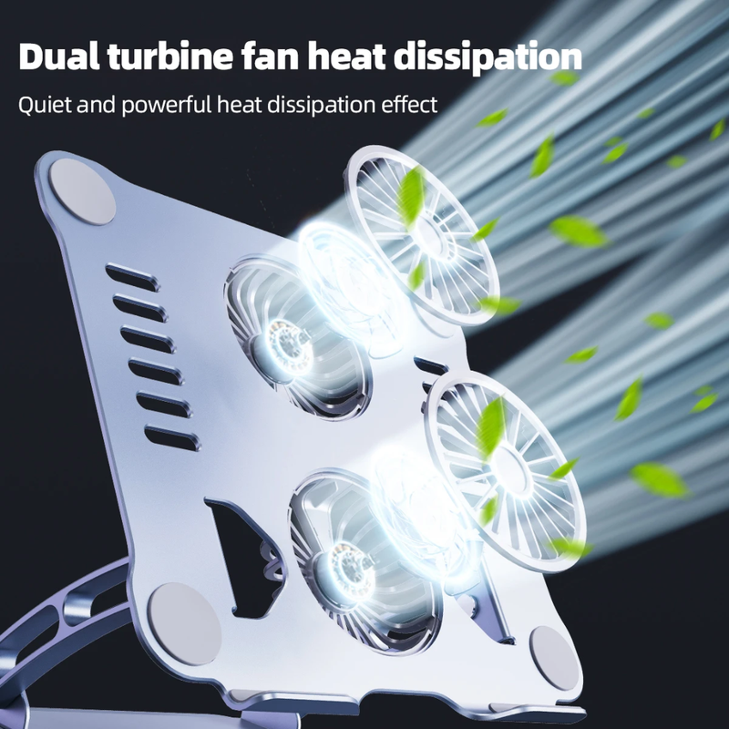 support ordinateur avec deux ventilateur