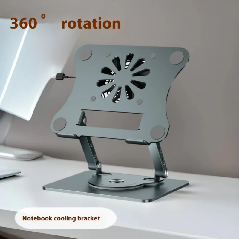 Support ordinateur avec un ventilateur